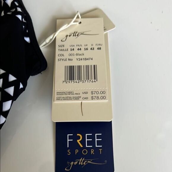 Free Sport by Gottex Supernova High Neck Swim Bra Top Black - Picture 6 of 8